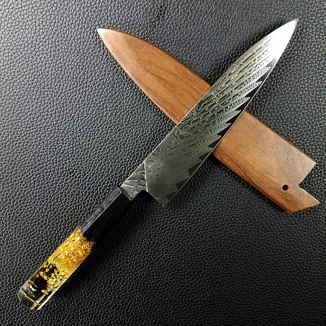 Papa Red - 210mm (8.25in) Damascus Gyuto Chef Knife