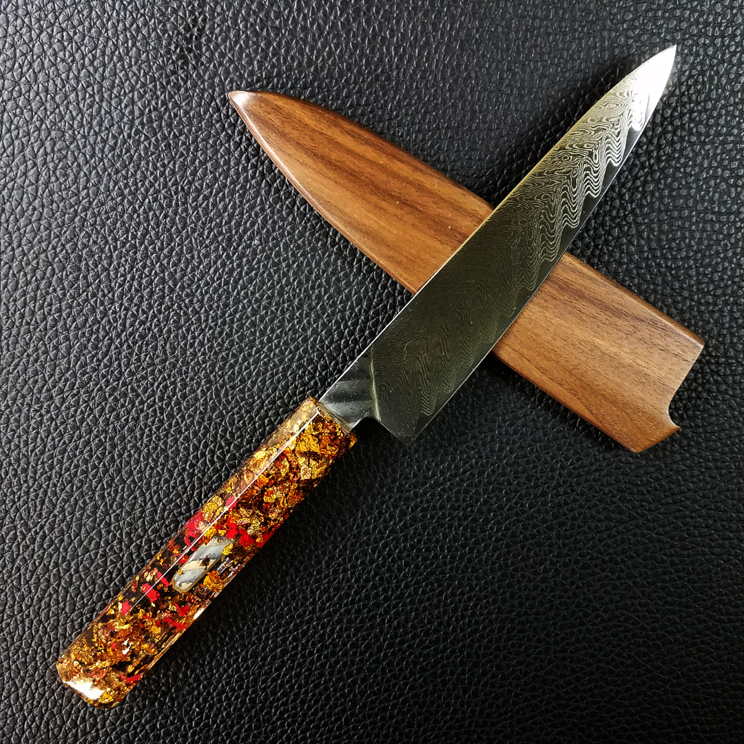 Maple Winds - 6in (150mm) Damascus Petty Culinary Knife