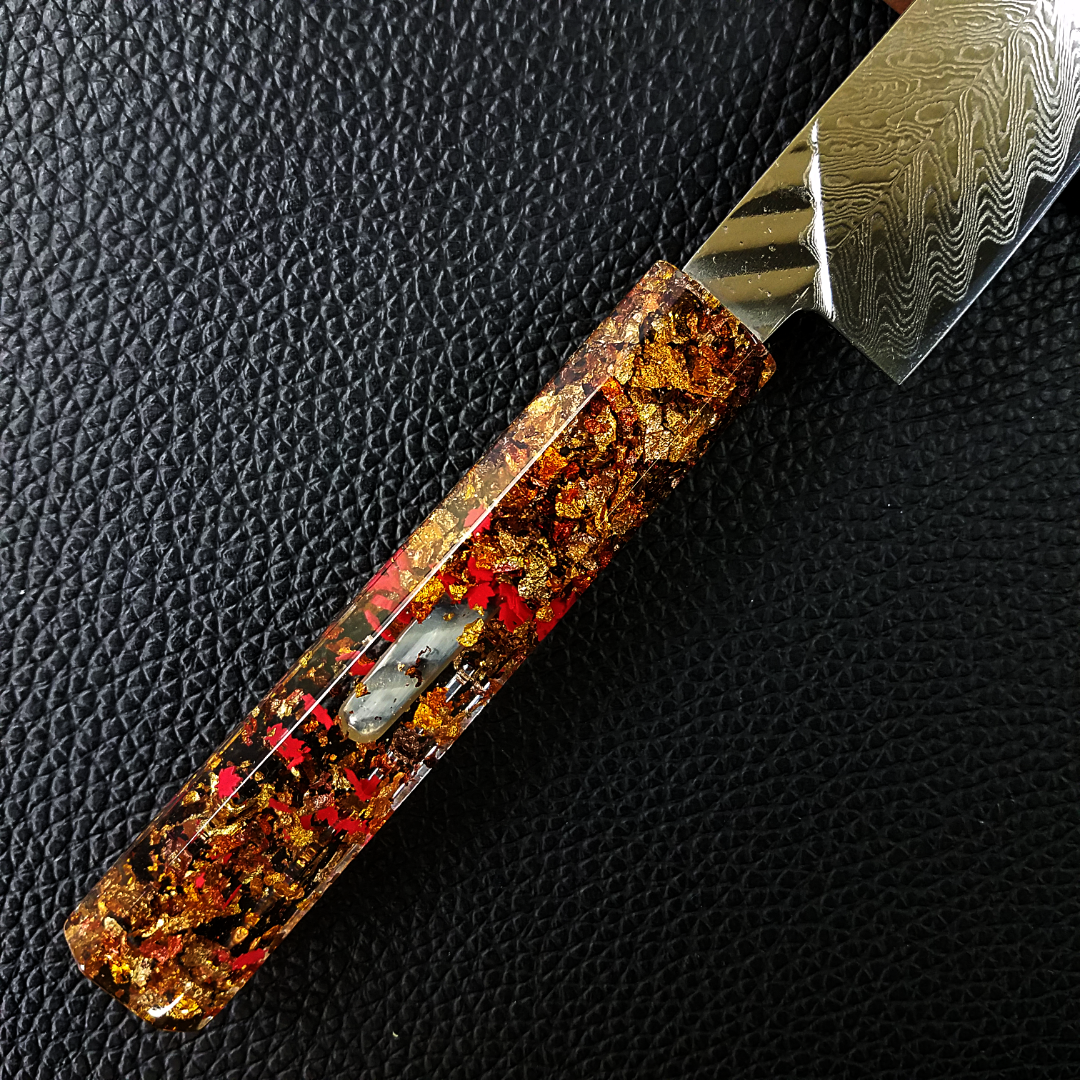 Maple Winds - 6in (150mm) Damascus Petty Culinary Knife