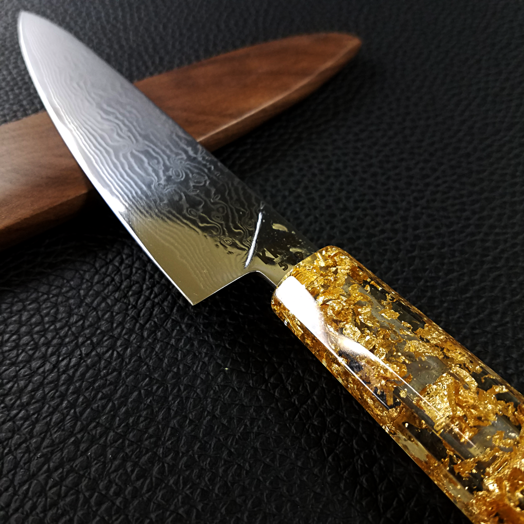 Golden Drop II - 6in (150mm) Damascus Petty Culinary Knife