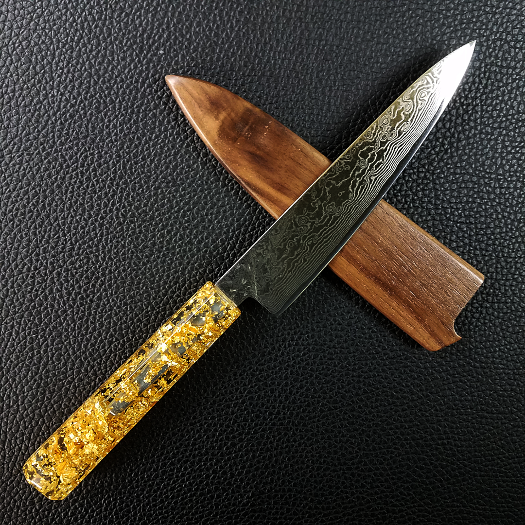 Golden Drop II - 6in (150mm) Damascus Petty Culinary Knife