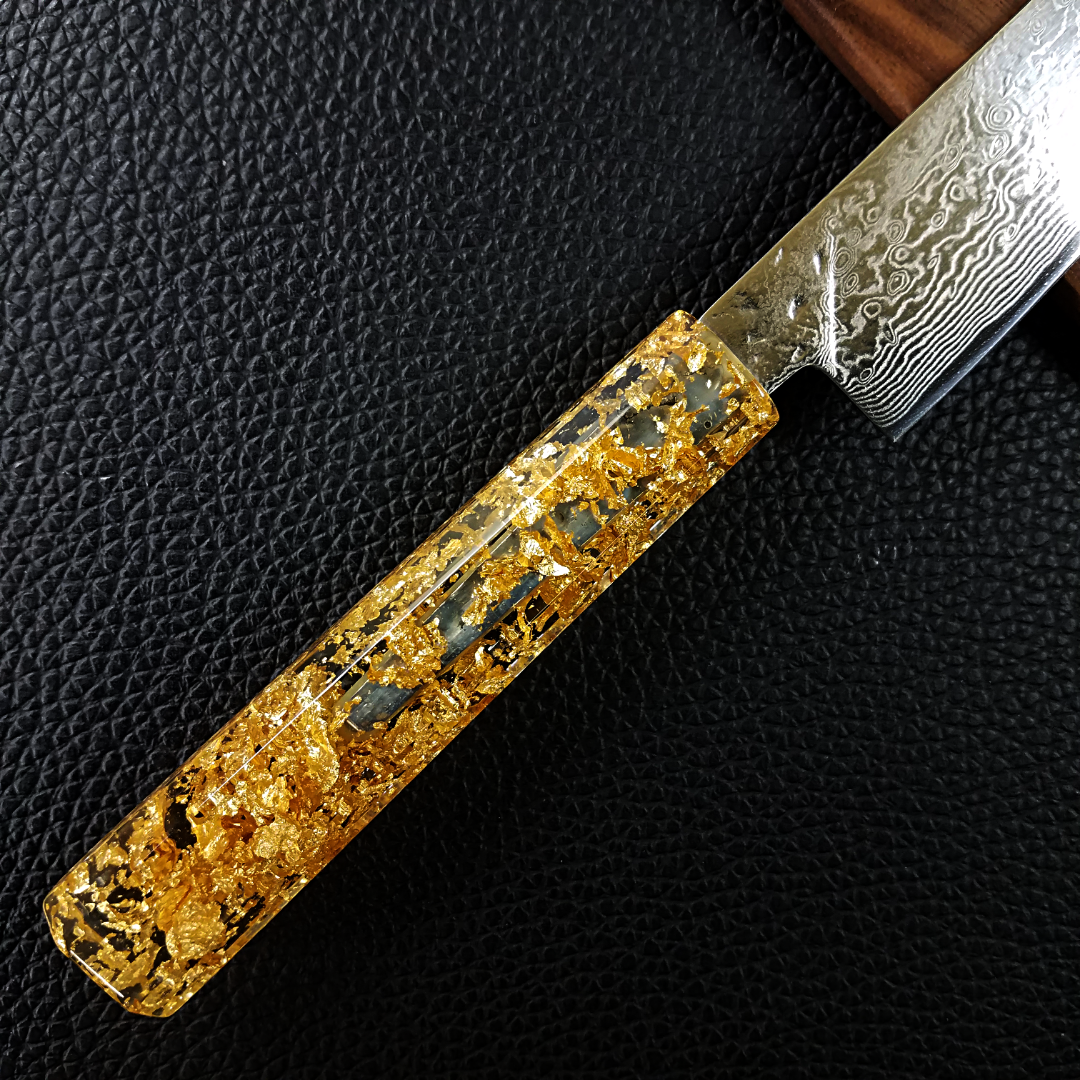 Golden Drop II - 6in (150mm) Damascus Petty Culinary Knife