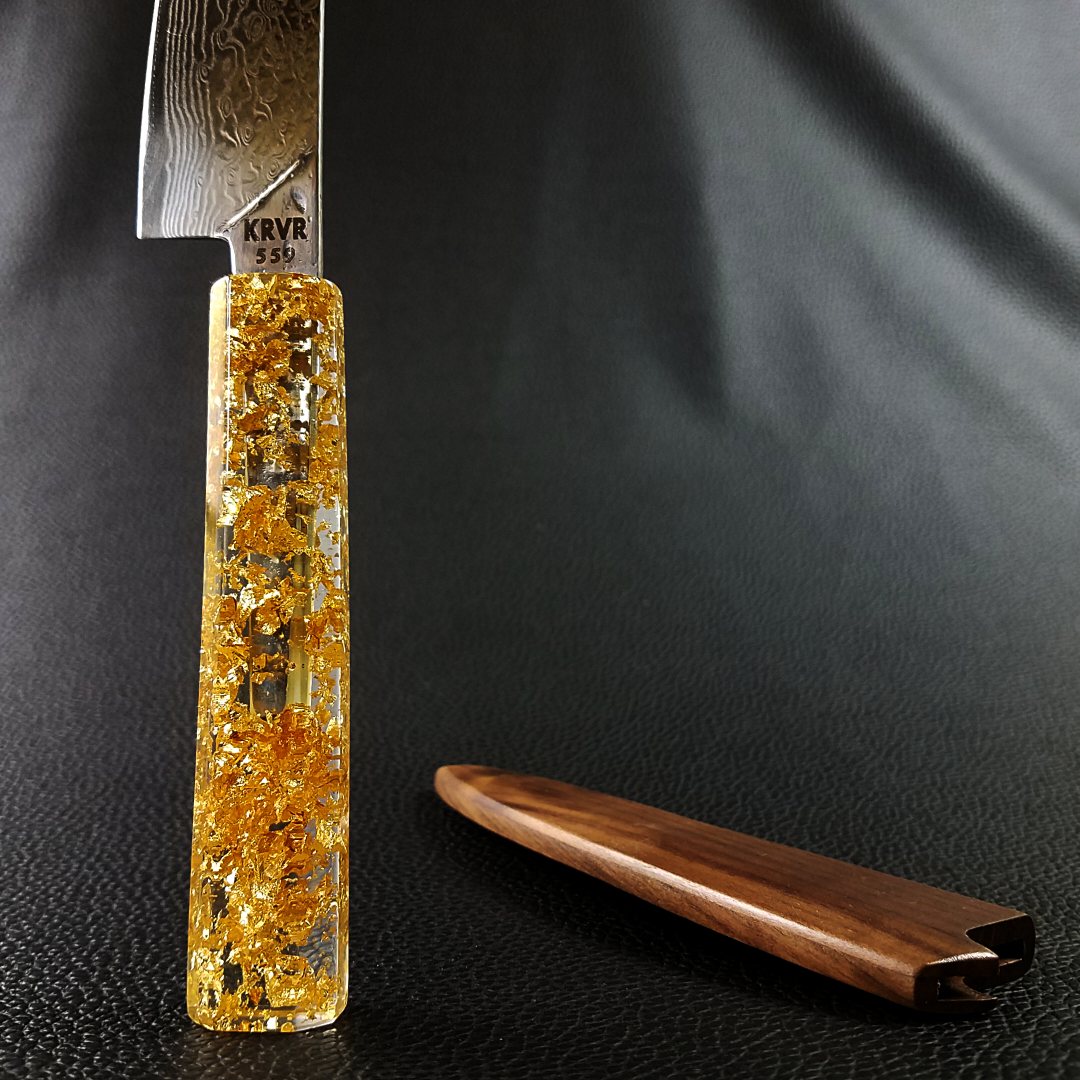 Golden Drop II - 6in (150mm) Damascus Petty Culinary Knife