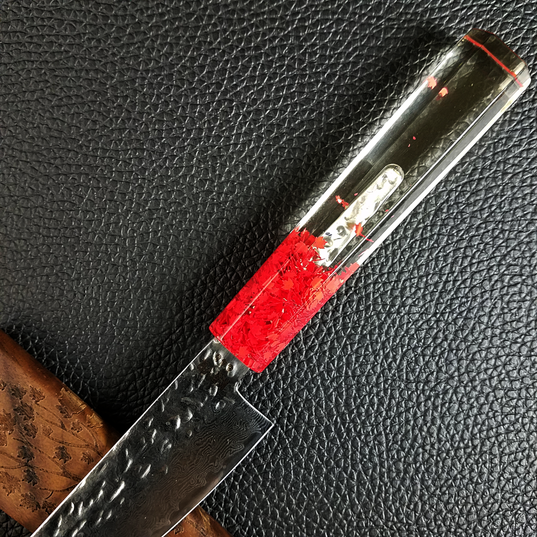 Red Autumn - 6in (150mm) Damascus Petty Culinary Knife