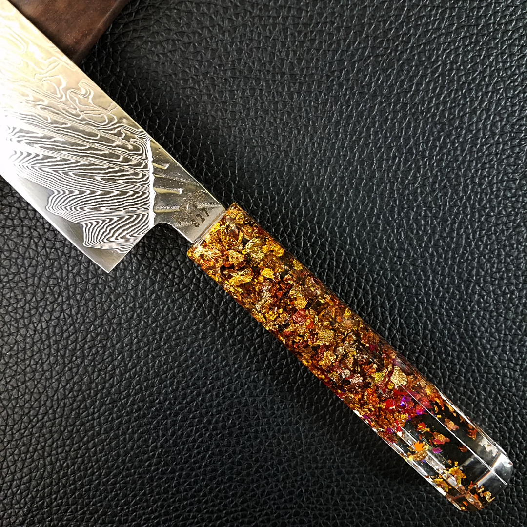 Technicolor Fall - 210mm (8.25in) Damascus Gyuto Chef Knife