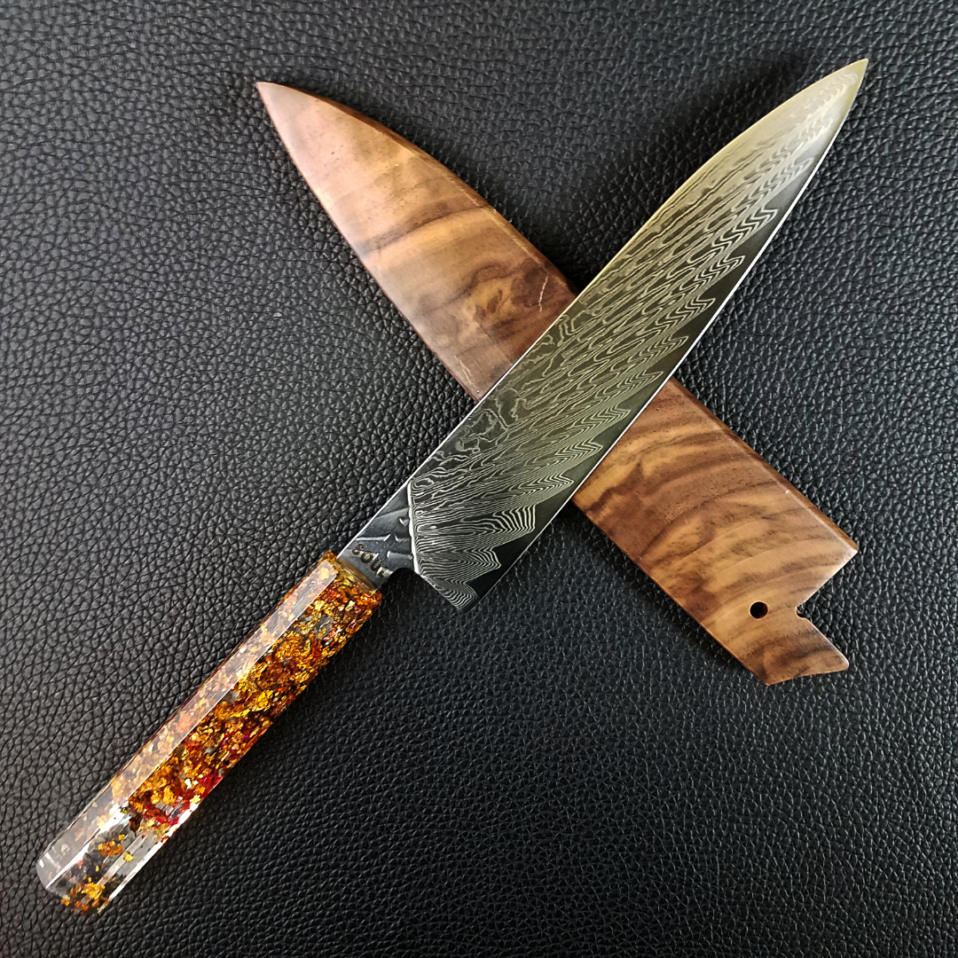 Technicolor Fall - 210mm (8.25in) Damascus Gyuto Chef Knife