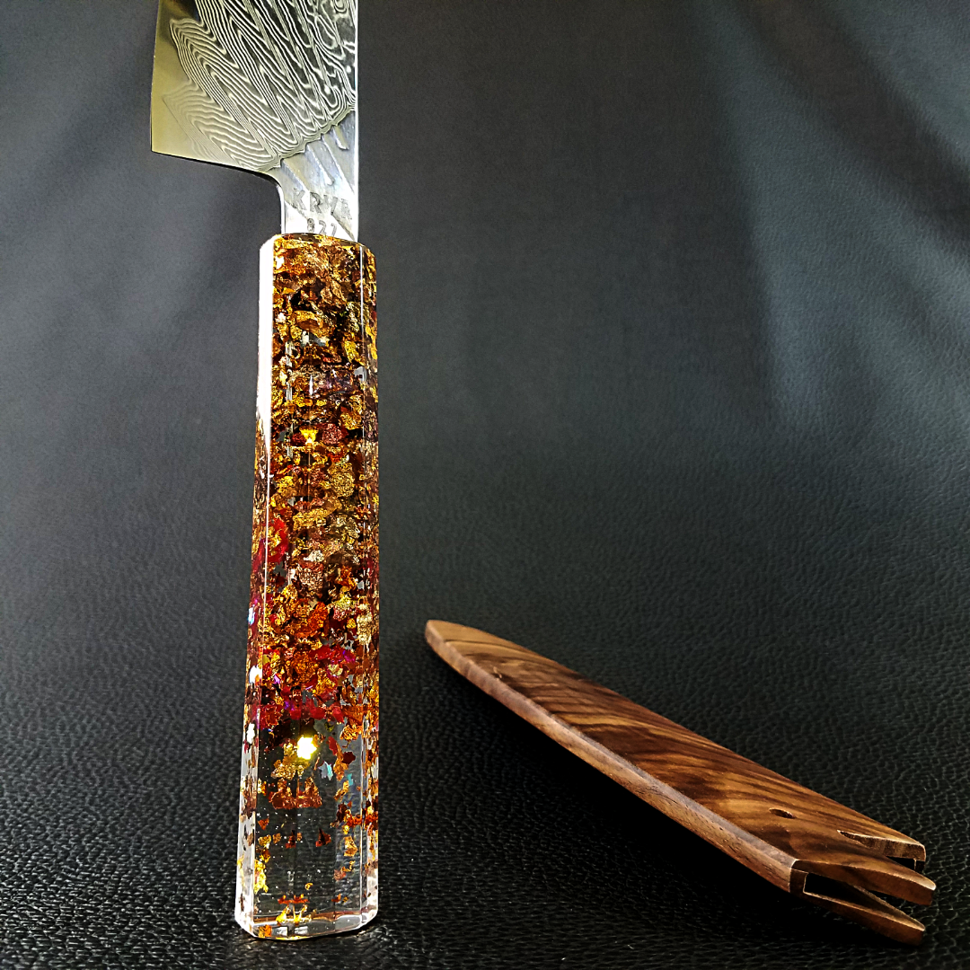 Technicolor Fall - 210mm (8.25in) Damascus Gyuto Chef Knife