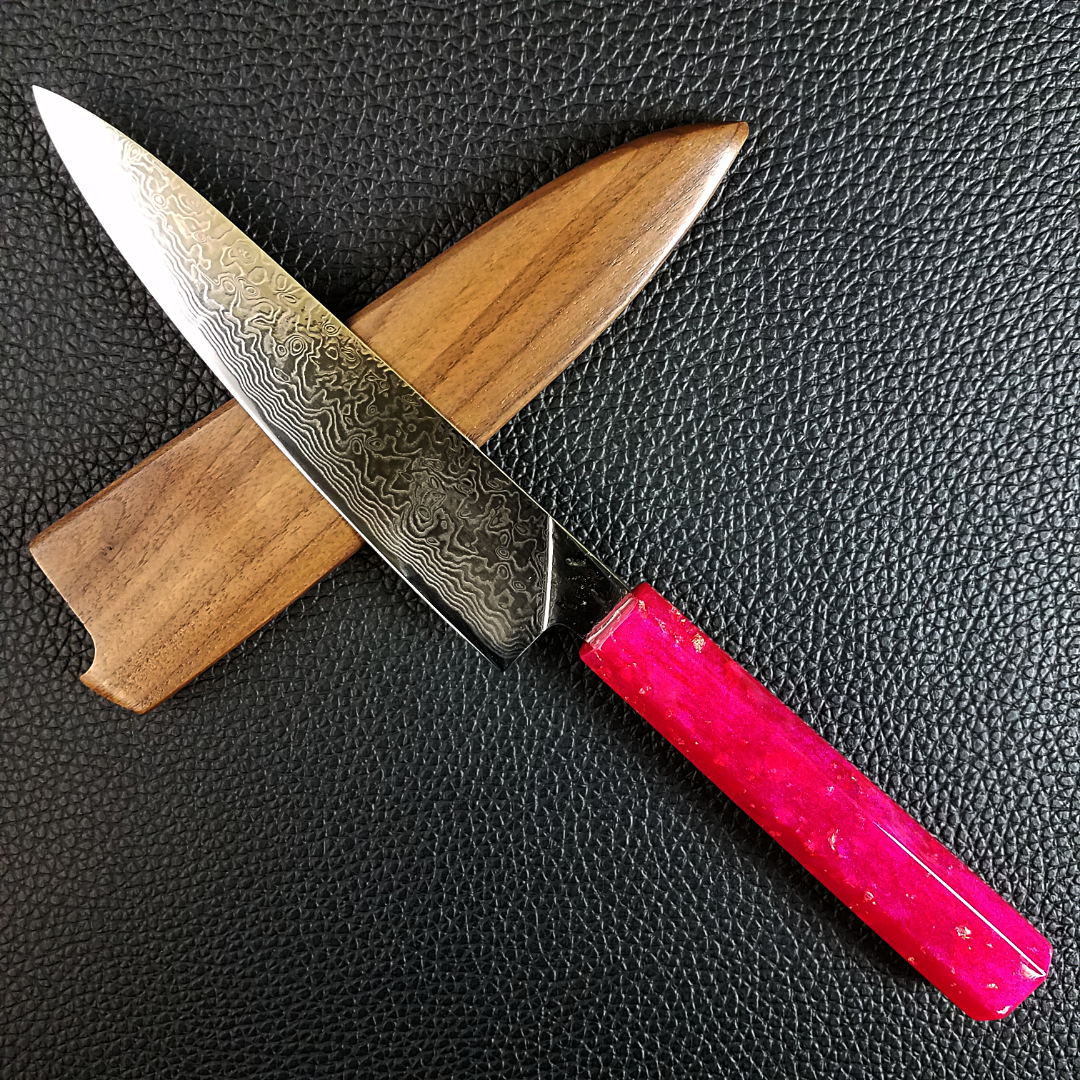 Pink Lemonade - 6in (150mm) Damascus Petty Culinary Knife