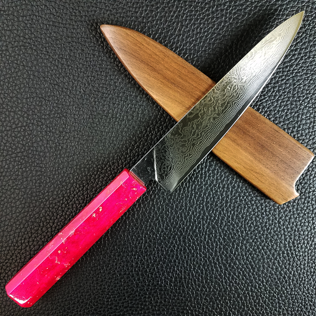 Pink Lemonade - 6in (150mm) Damascus Petty Culinary Knife