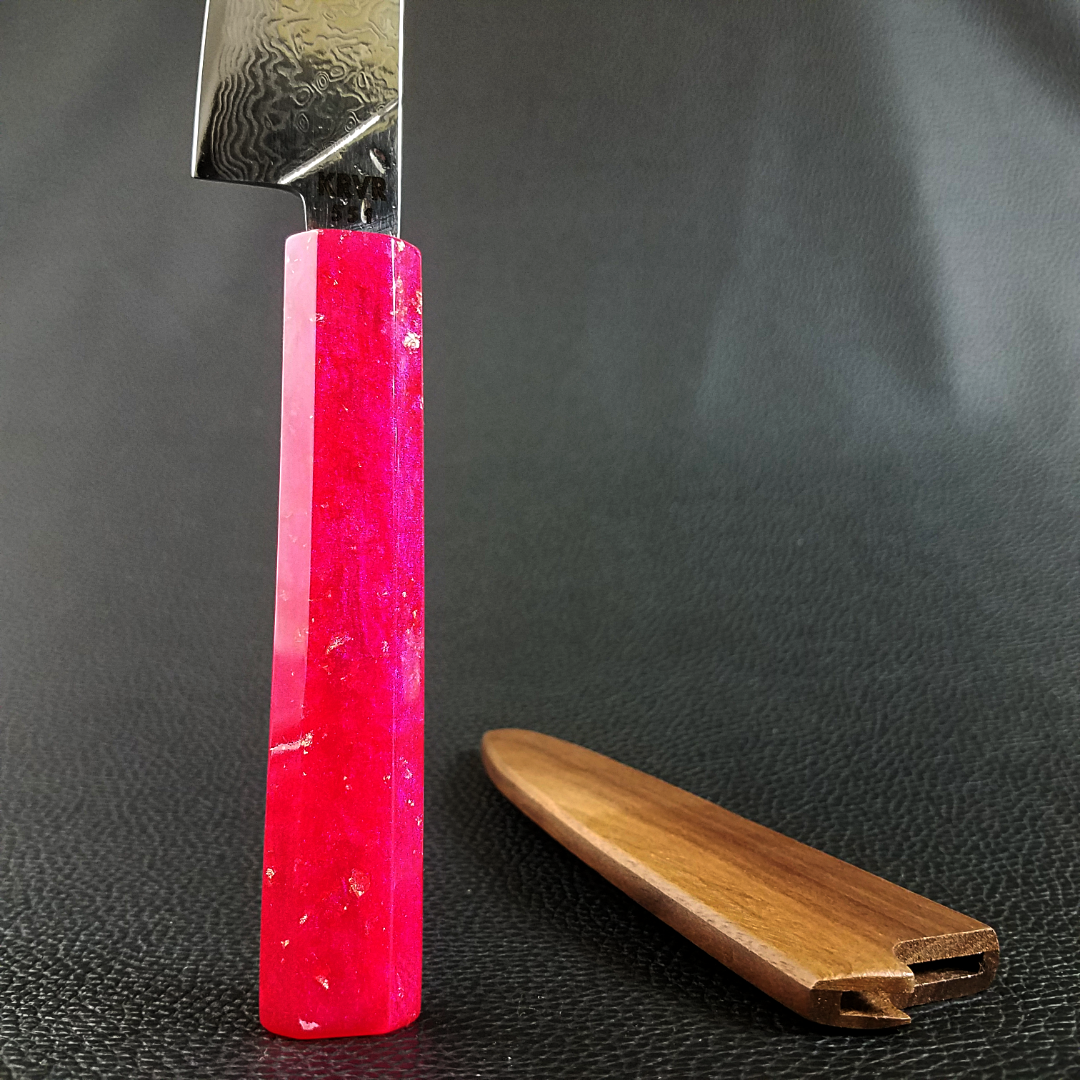 Pink Lemonade - 6in (150mm) Damascus Petty Culinary Knife