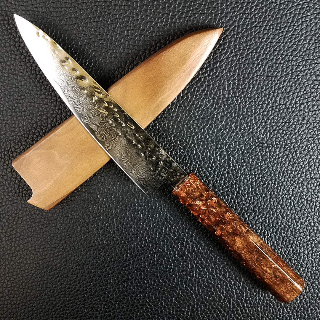 Copper Dust - 6in (150mm) Damascus Petty Culinary Knife