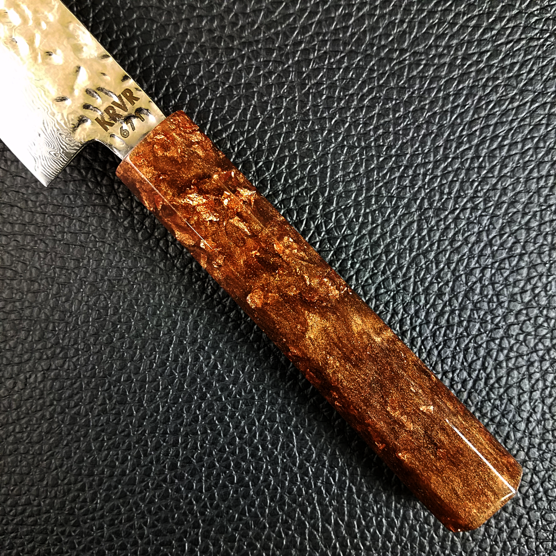 Copper Dust - 6in (150mm) Damascus Petty Culinary Knife