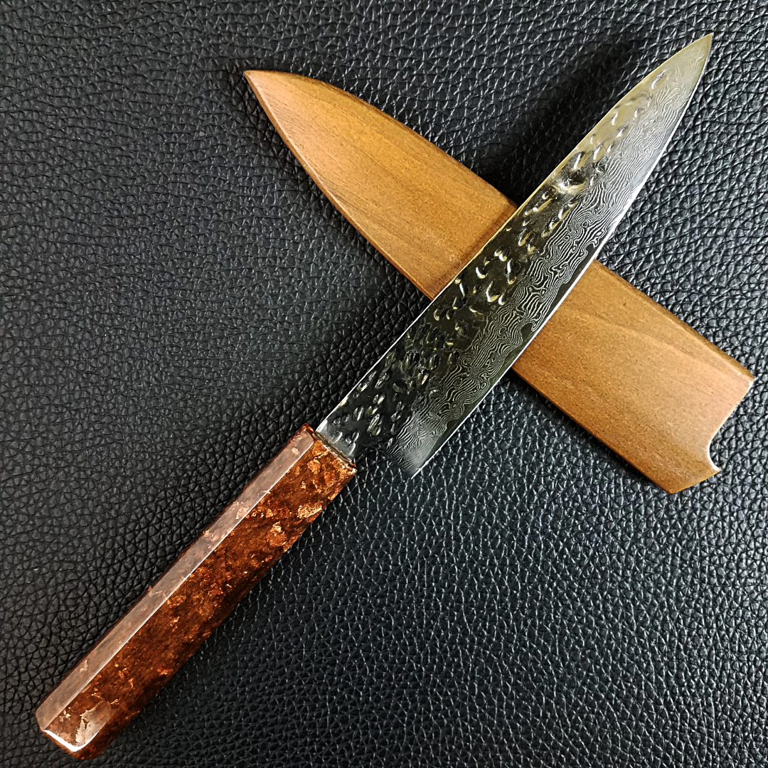 Copper Dust - 6in (150mm) Damascus Petty Culinary Knife