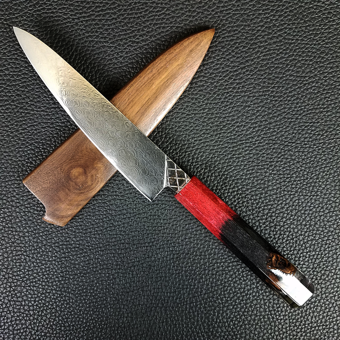 Jurassic Bronze - 6in (150mm) Damascus Petty Culinary Knife