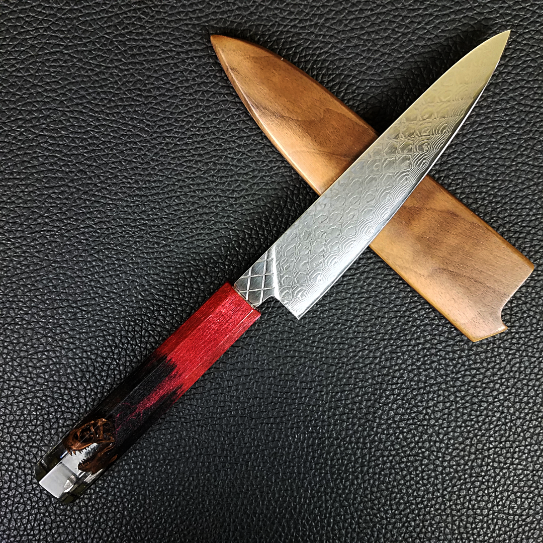 Jurassic Bronze - 6in (150mm) Damascus Petty Culinary Knife