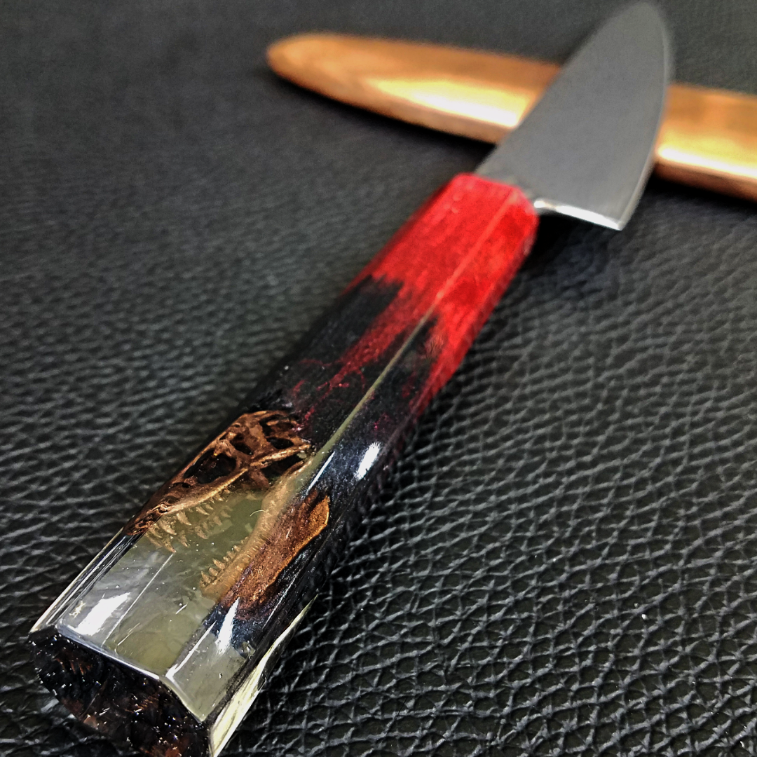 Jurassic Bronze - 6in (150mm) Damascus Petty Culinary Knife