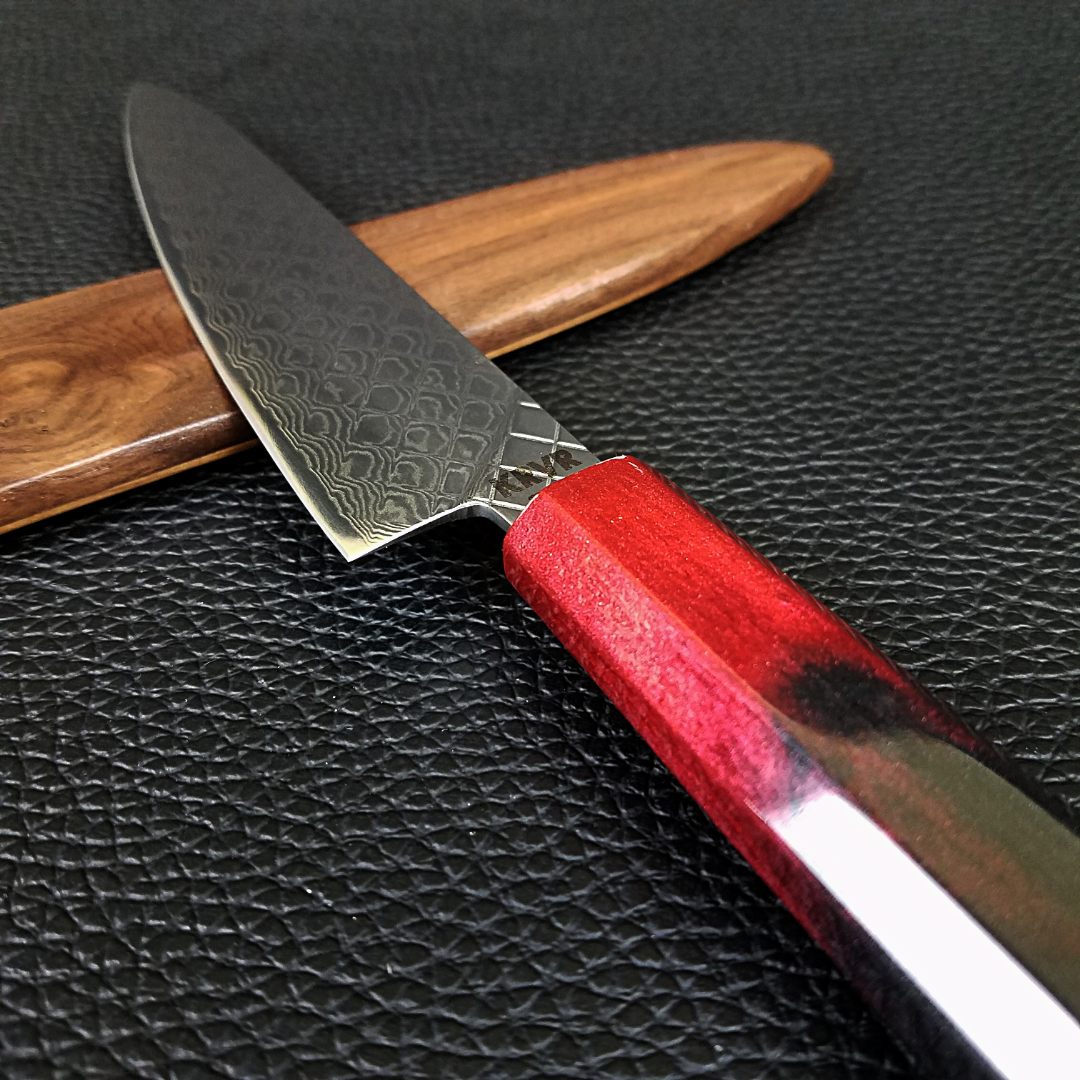 Jurassic Treasure - 6in (150mm) Damascus Petty Culinary Knife