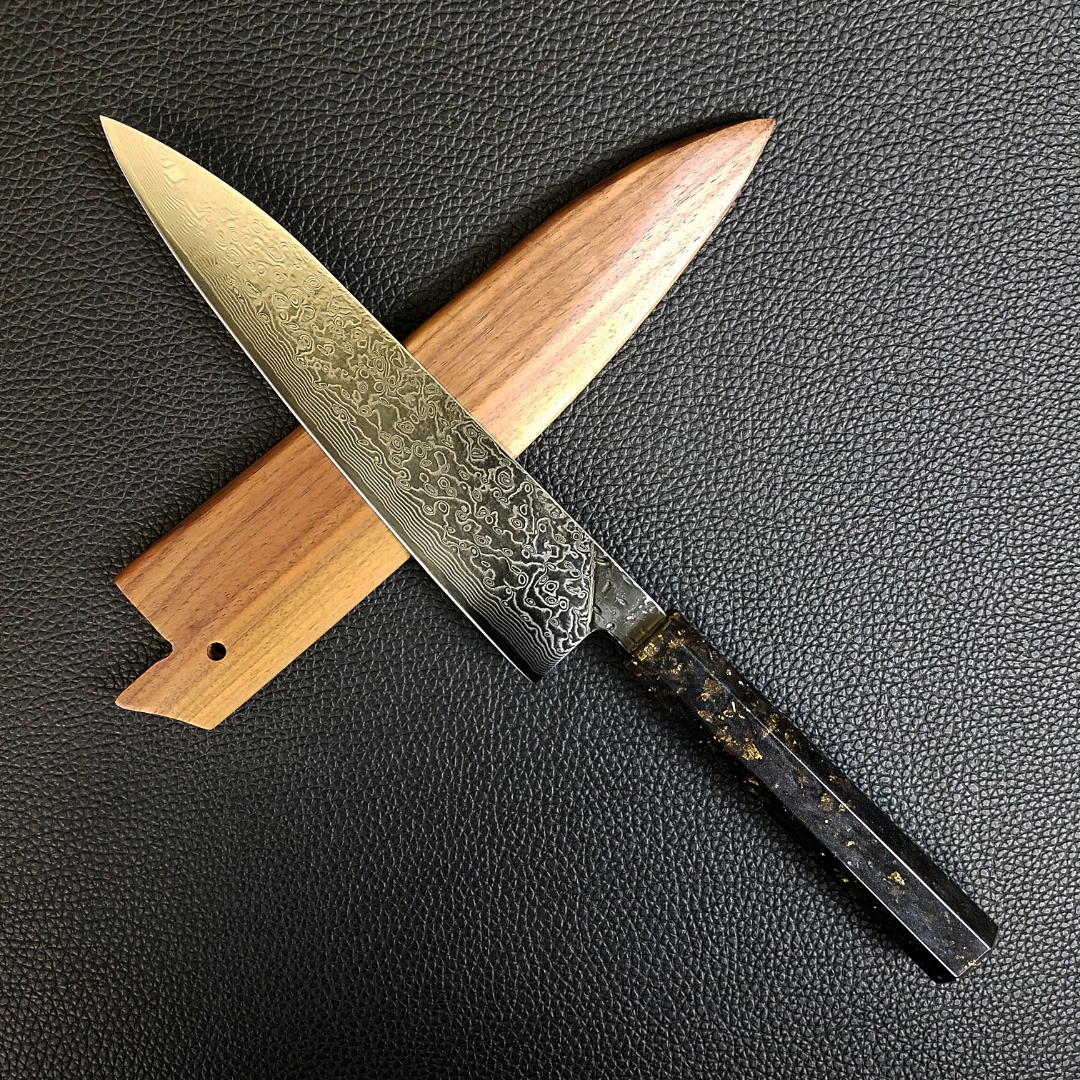 Night Lights - 210mm (8.25in) Damascus Gyuto Chef Knife