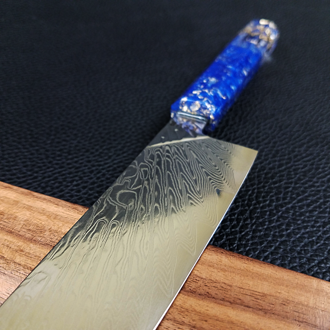 Masonic Sunrise - 210mm (8.25in) Sunray Damascus Gyuto Chef Knife