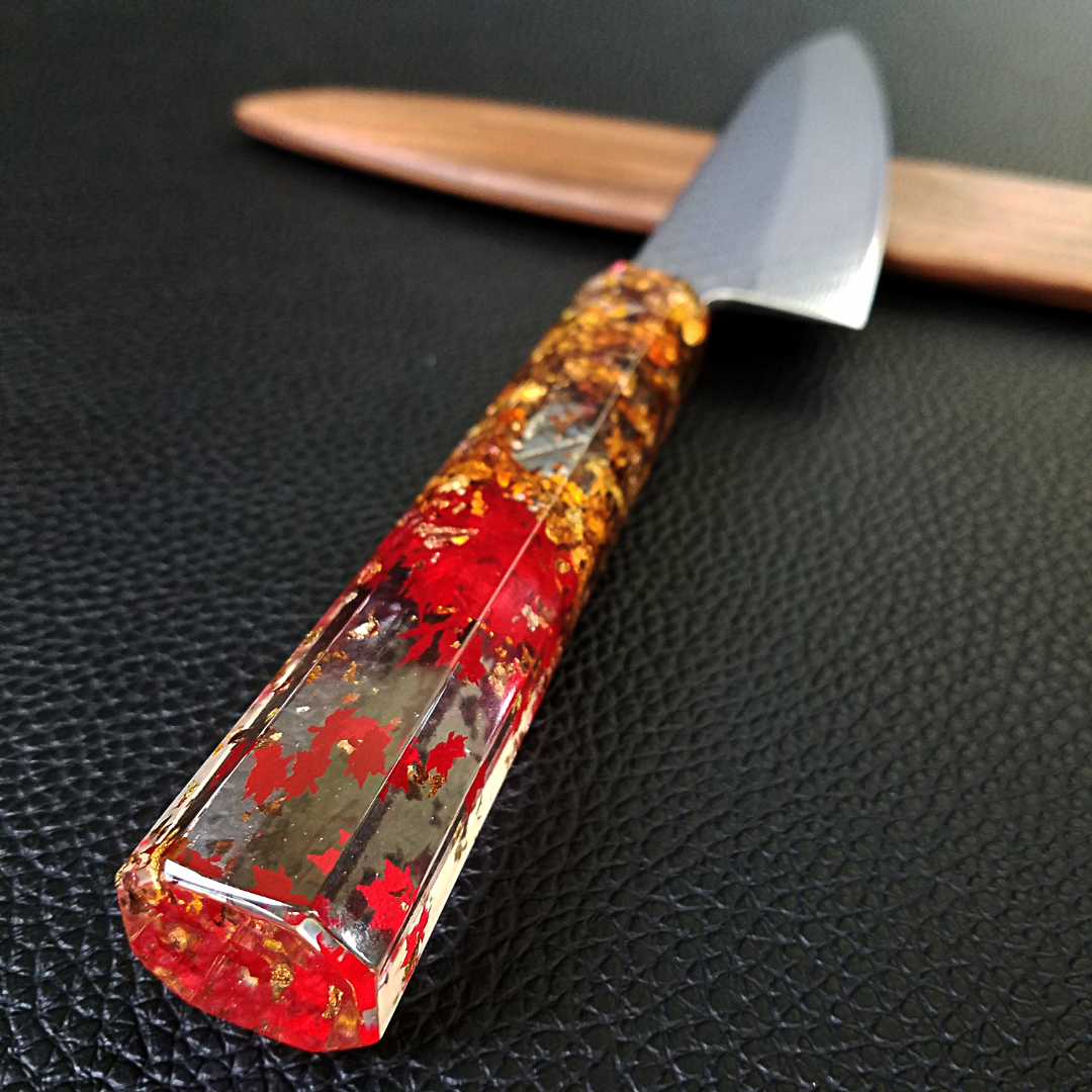 Autumn Wind Gust - 210mm (8.25in) Damascus Gyuto Chef Knife - Hammered