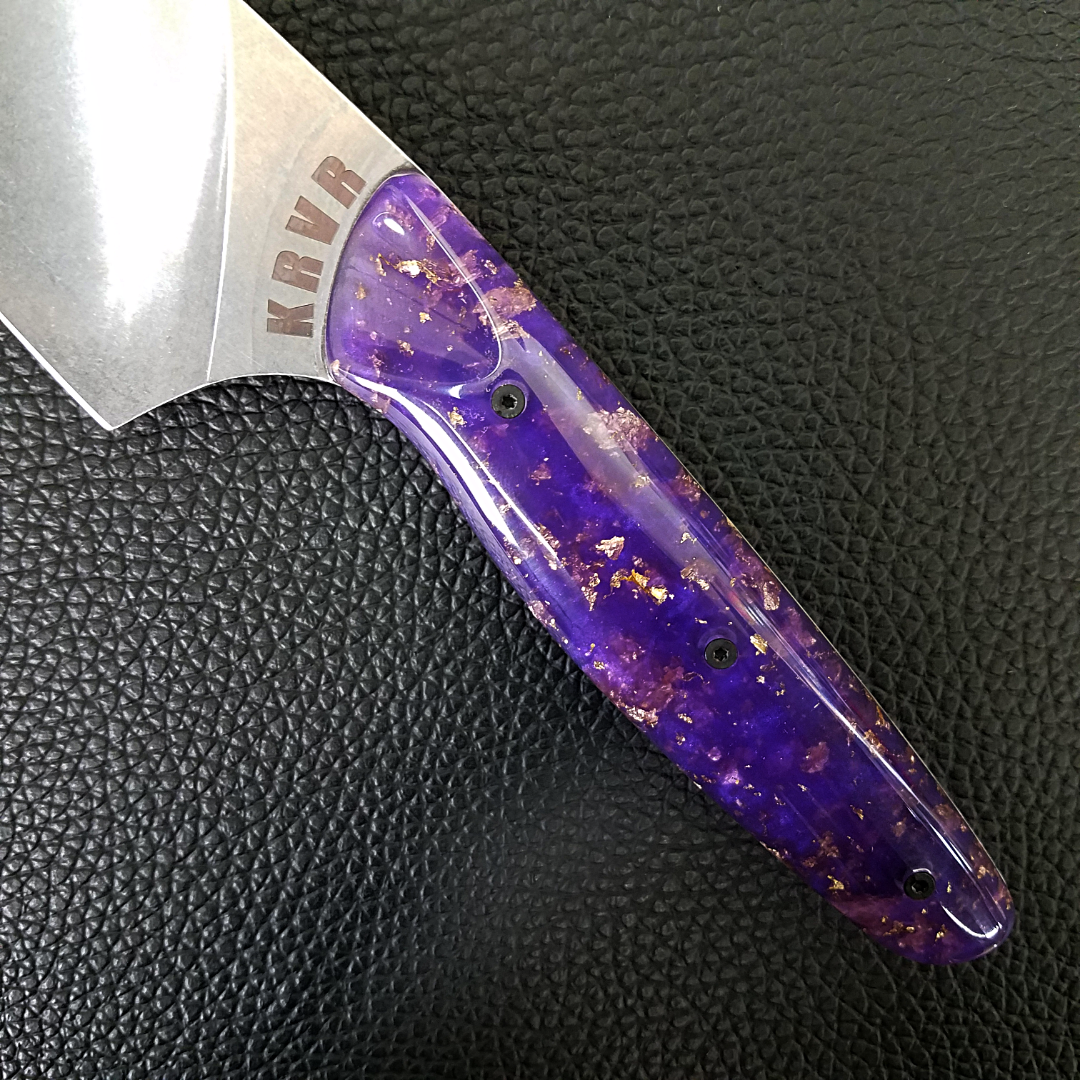Purple Reign - 8in (203mm) Gyuto Chef Knife S35VN Stainless Steel - Smooth Handle