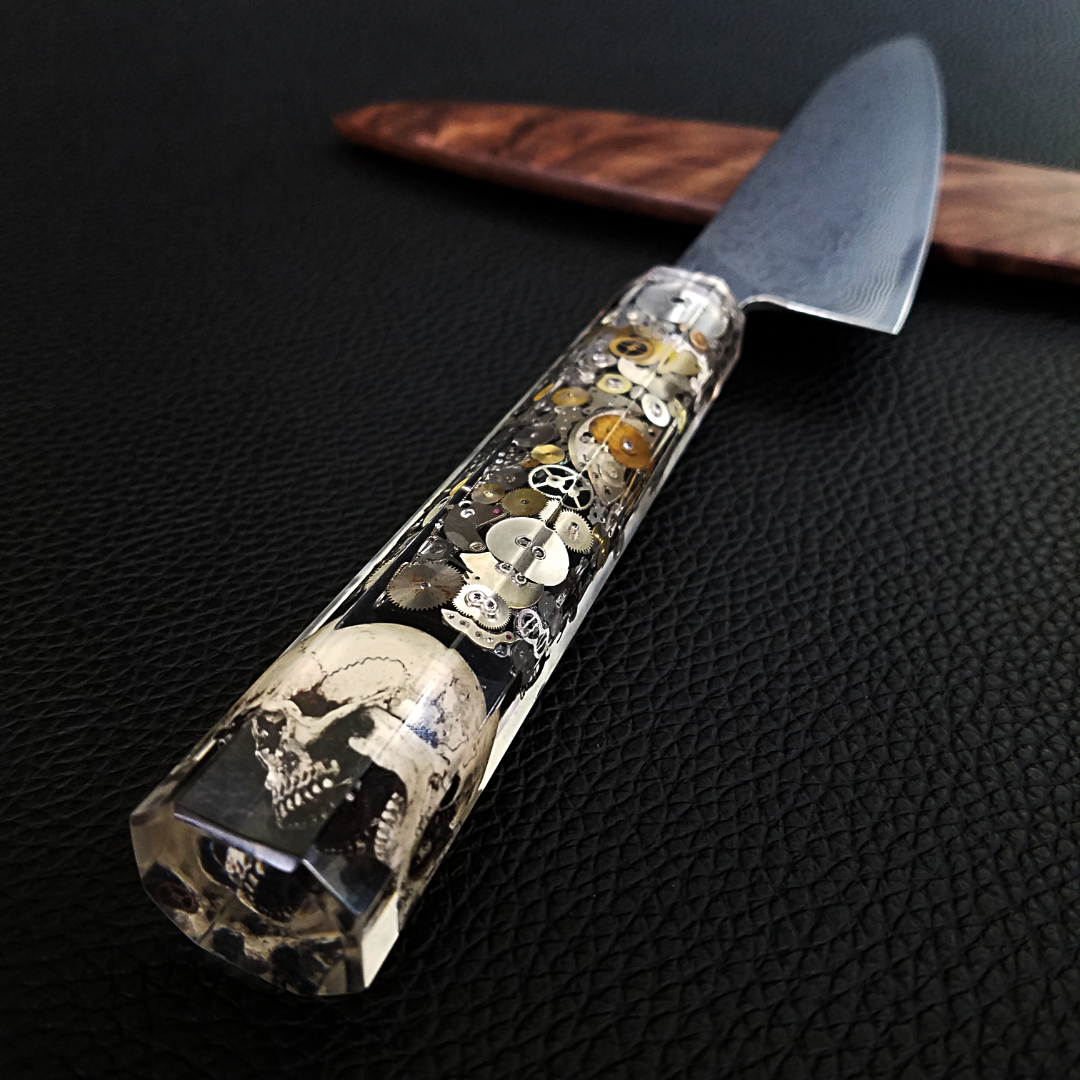 Chronos - 210mm (8.25in) Raindrop Damascus Gyuto Chef Knife