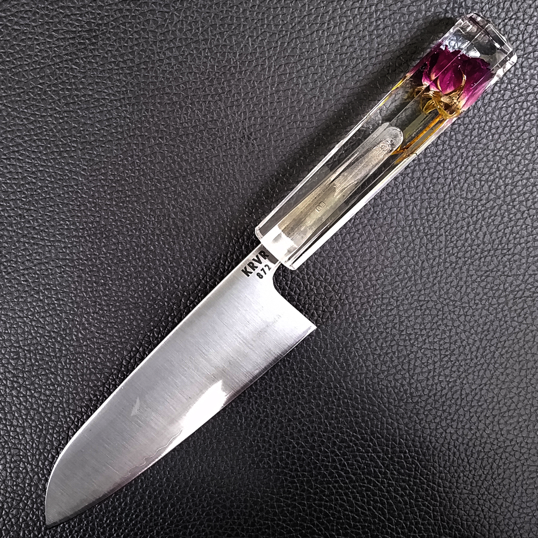 Santoku Rose - 165mm Aogami Carbon Steel Culinary Knife