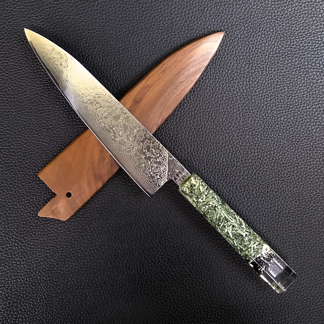 Stimmy - 210mm (8.25in) Raindrop Damascus Gyuto Chef Knife