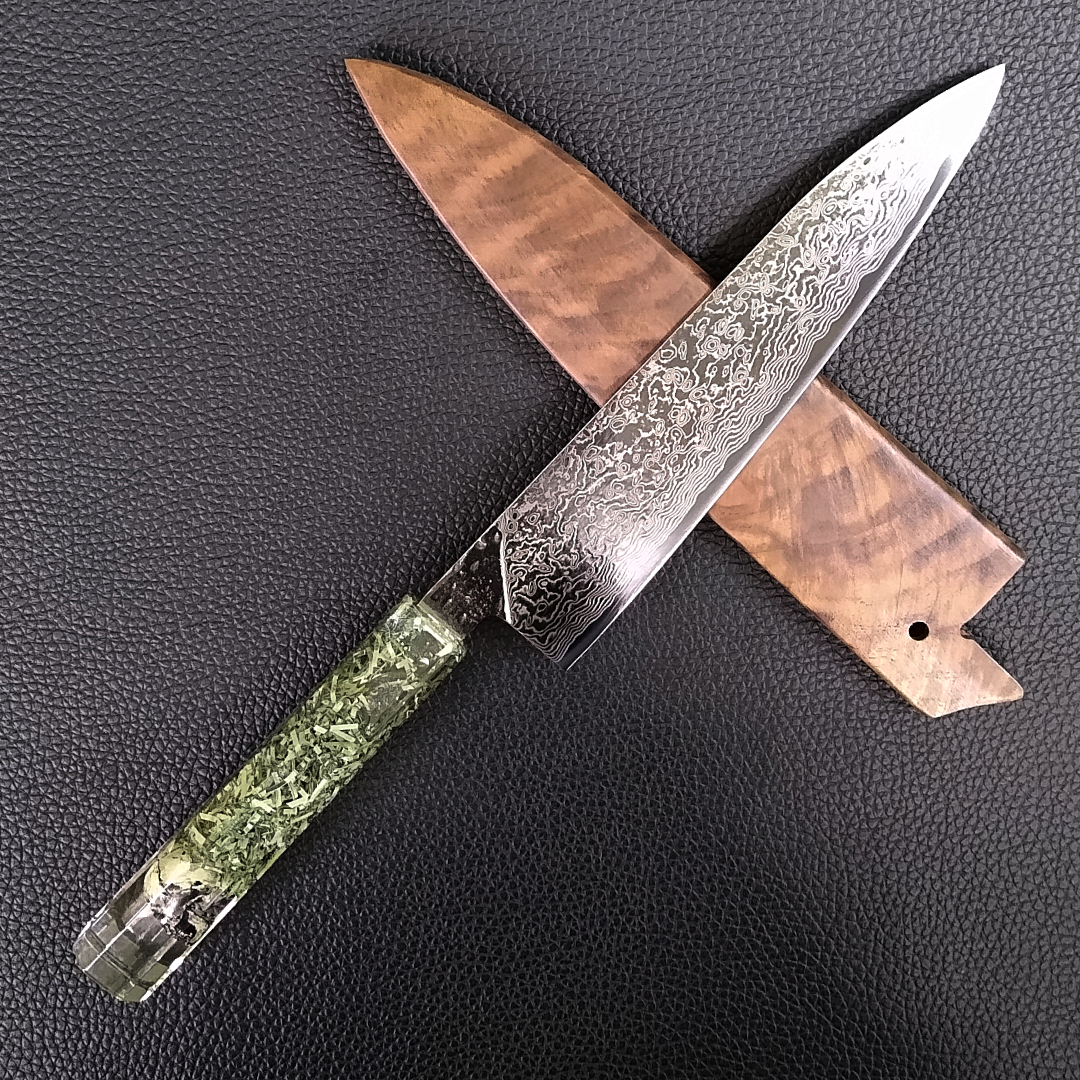 Stimmy - 210mm (8.25in) Raindrop Damascus Gyuto Chef Knife