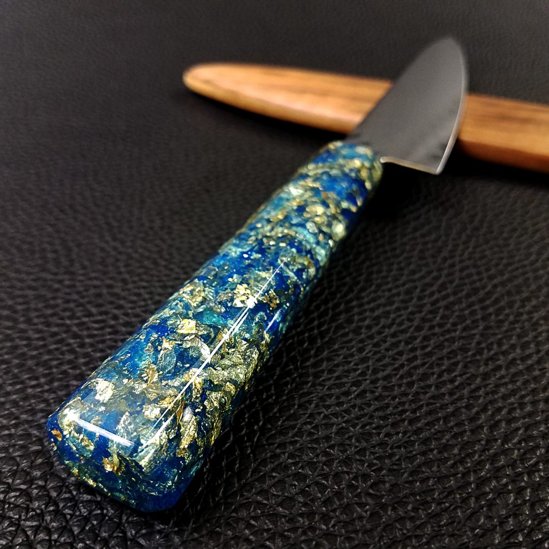 Blue Gold - 6in (150mm) Damascus Petty Culinary Knife