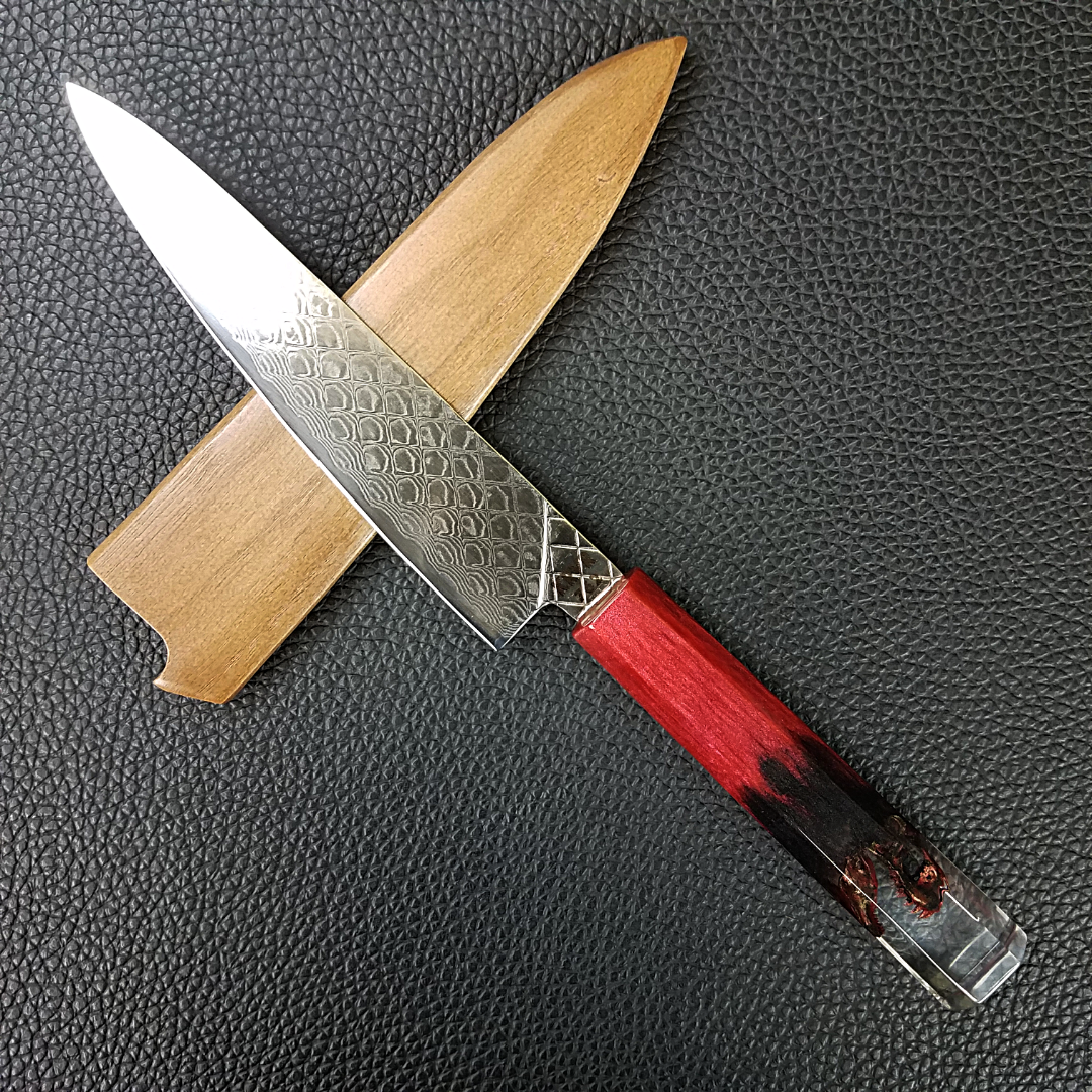 BloodZilla - 6in (150mm) Damascus Petty Culinary Knife