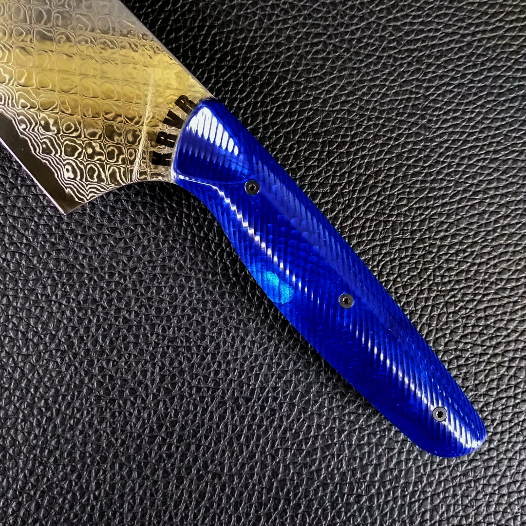 Blue Dragon - 10in Damascus Gyuto - Dragonscale - Wavy Handle