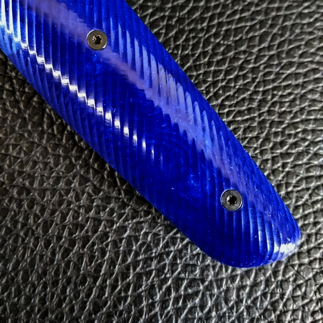 Sapphire Dragon - 10in Damascus Gyuto - Dragonscale - Wavy Handle
