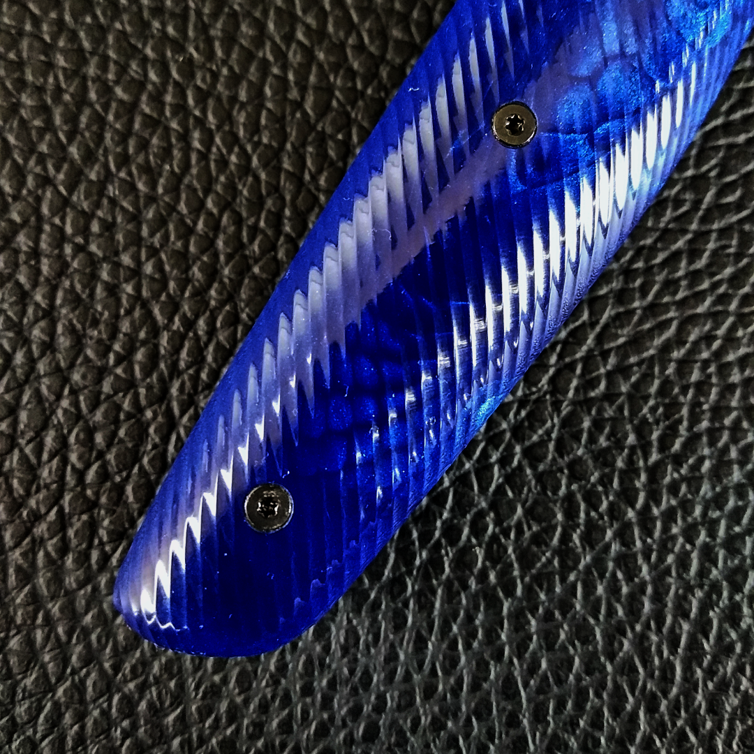 Sapphire Dragon - 10in Damascus Gyuto - Dragonscale - Wavy Handle