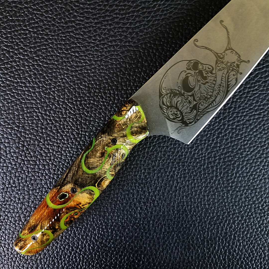 Snail Trails II - 8in Gyuto Chef Knife S35VN Stainless Steel