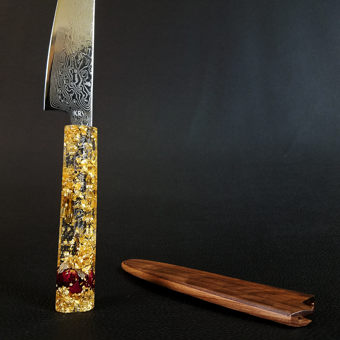 Rose Gold - 6in (150mm) Damascus Petty Culinary Knife