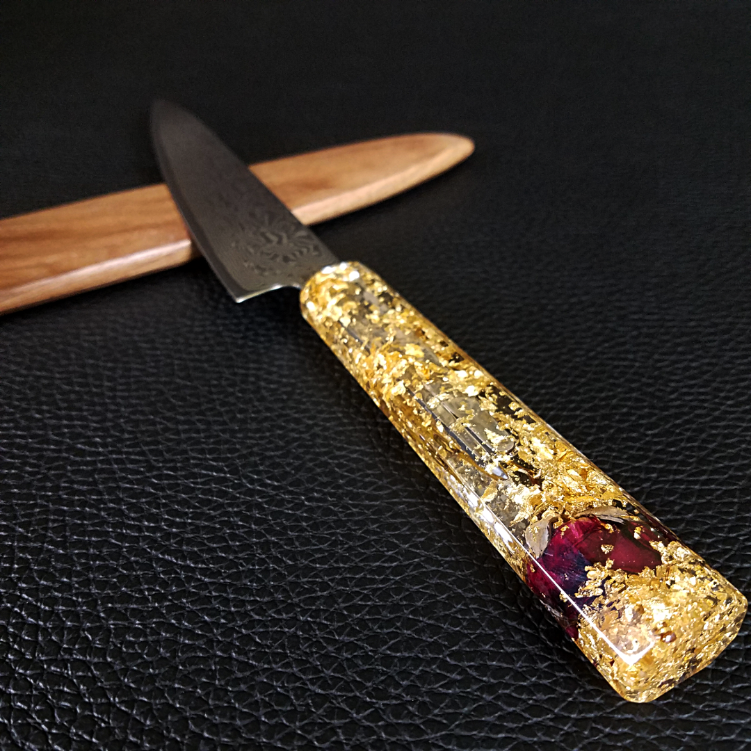 Rose Gold - 6in (150mm) Damascus Petty Culinary Knife