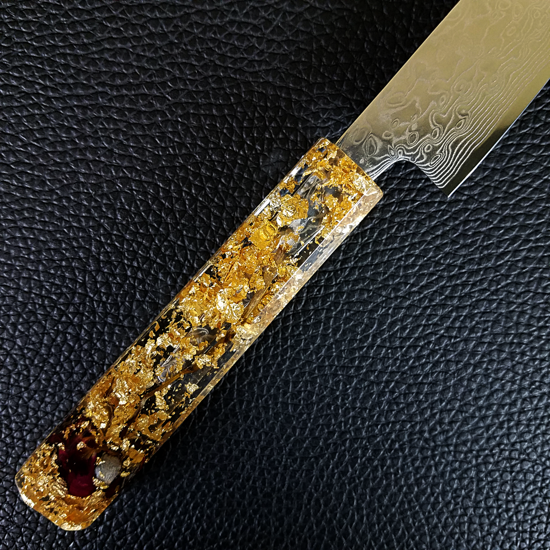 Rose Gold - 6in (150mm) Damascus Petty Culinary Knife