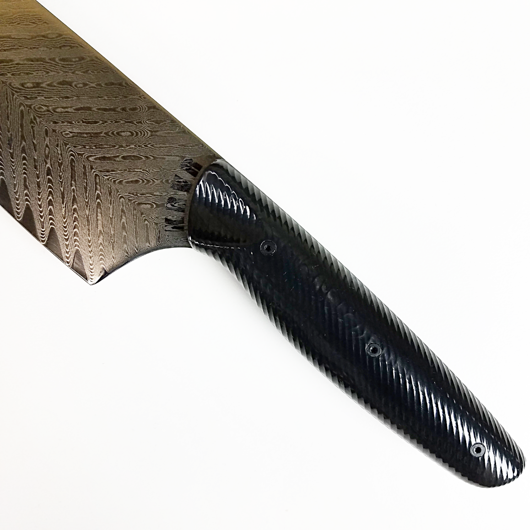 Black Dragonteeth - 10in (254mm) Damascus Gyuto - Sawtooth - Wavy Handle