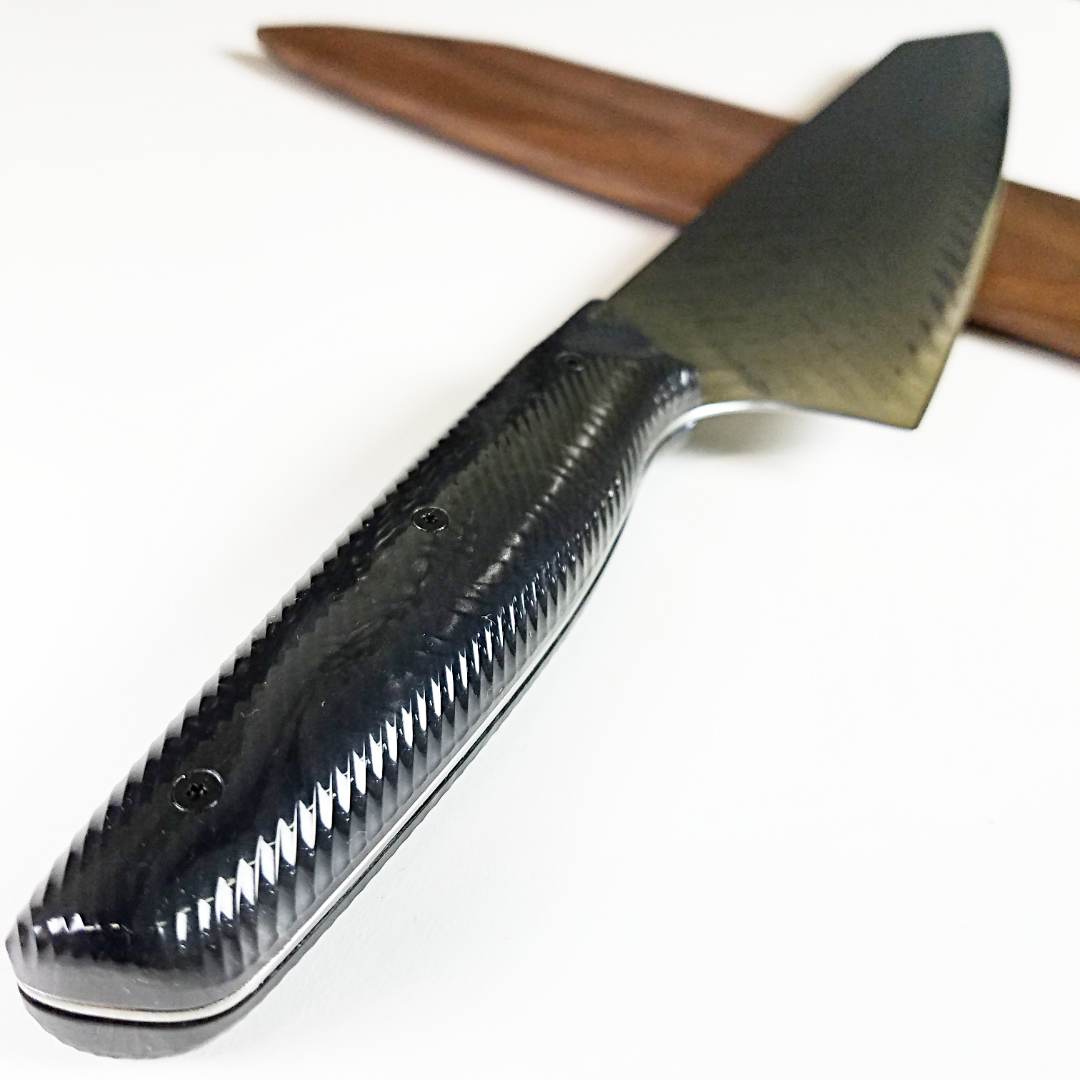 Black Dragonteeth - 10in (254mm) Damascus Gyuto - Sawtooth - Wavy Handle