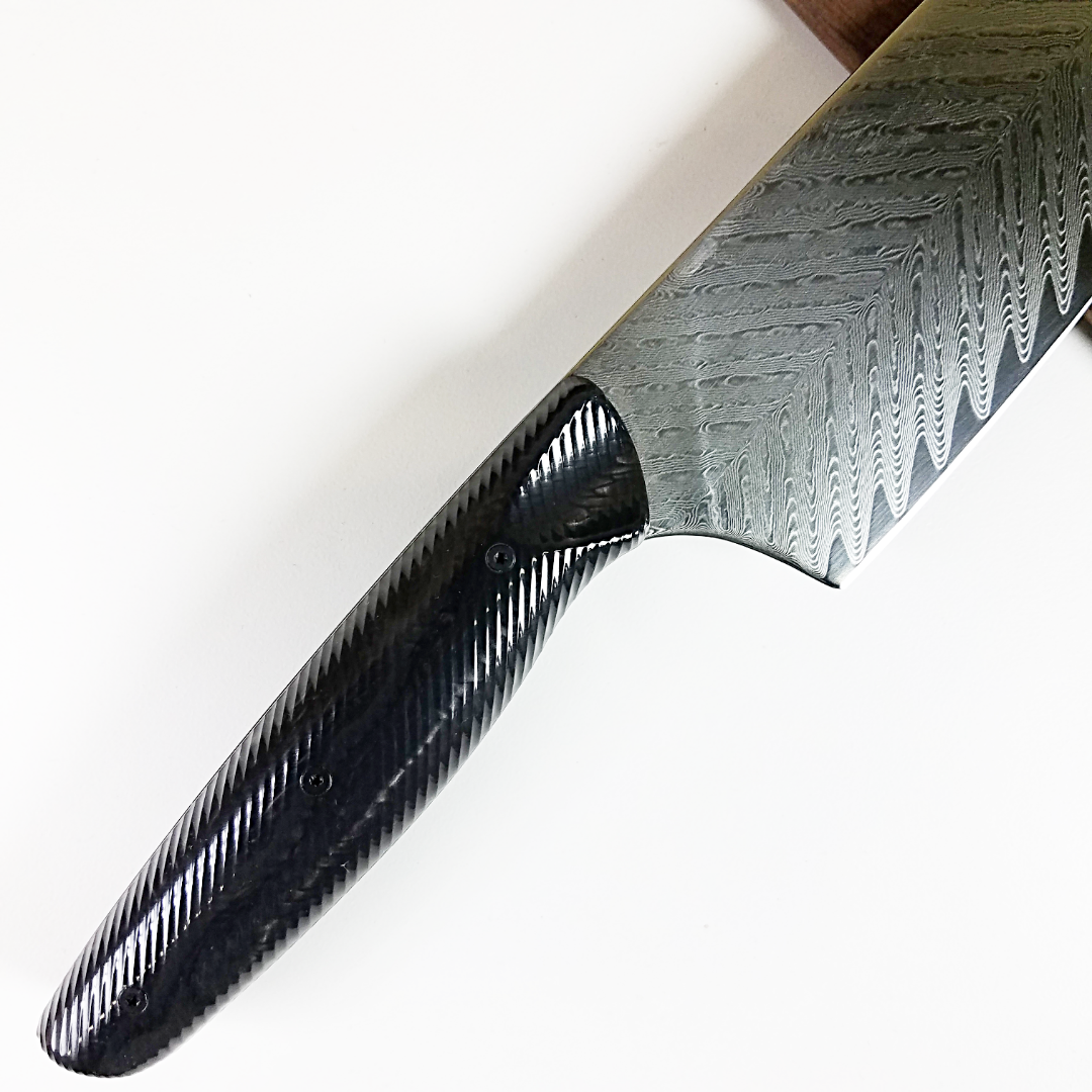 Black Dragonteeth - 10in (254mm) Damascus Gyuto - Sawtooth - Wavy Handle