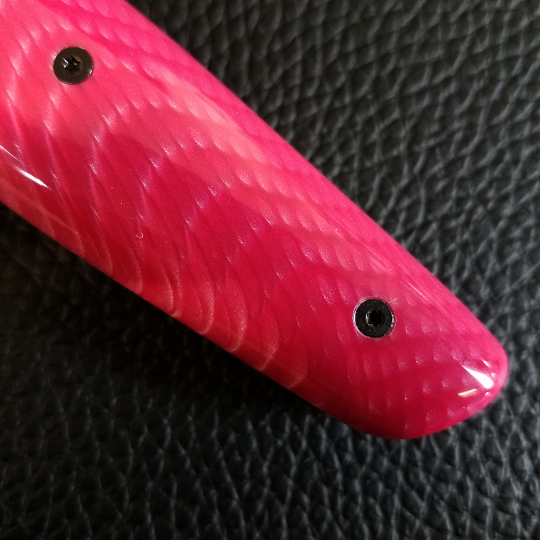 Pink Dragonteeth - 10in (254mm) Damascus Gyuto - Sawtooth - Smooth Handle