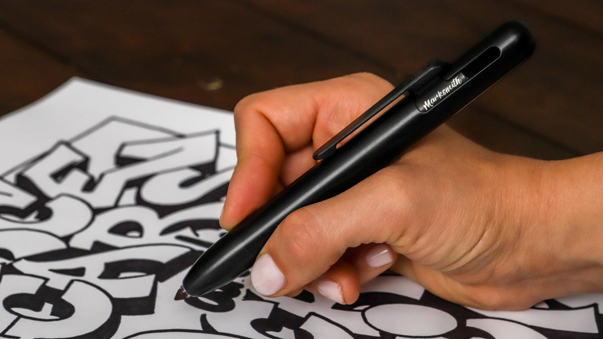 MARKSMITH® BLACK Ti - DLC Coated Titanium Bolt Action Marker Pen