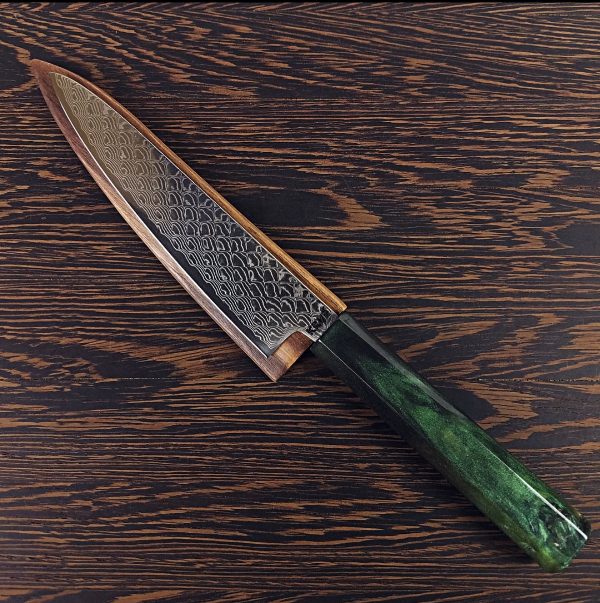 Extinctionite - 6in (150mm) Damascus Petty Culinary Knife