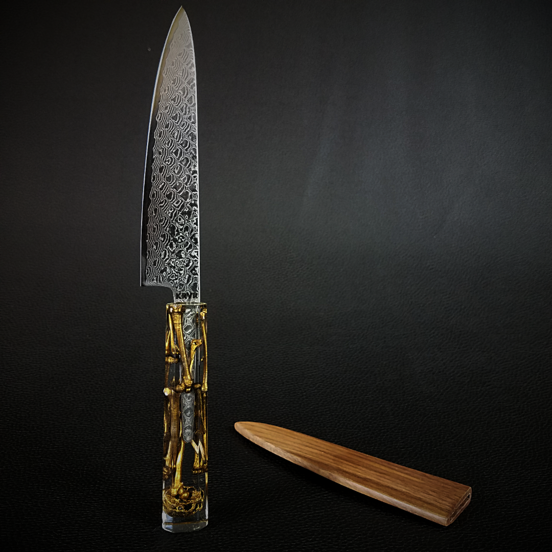 Golden Bones II - 6in (150mm) Damascus Petty Culinary Knife