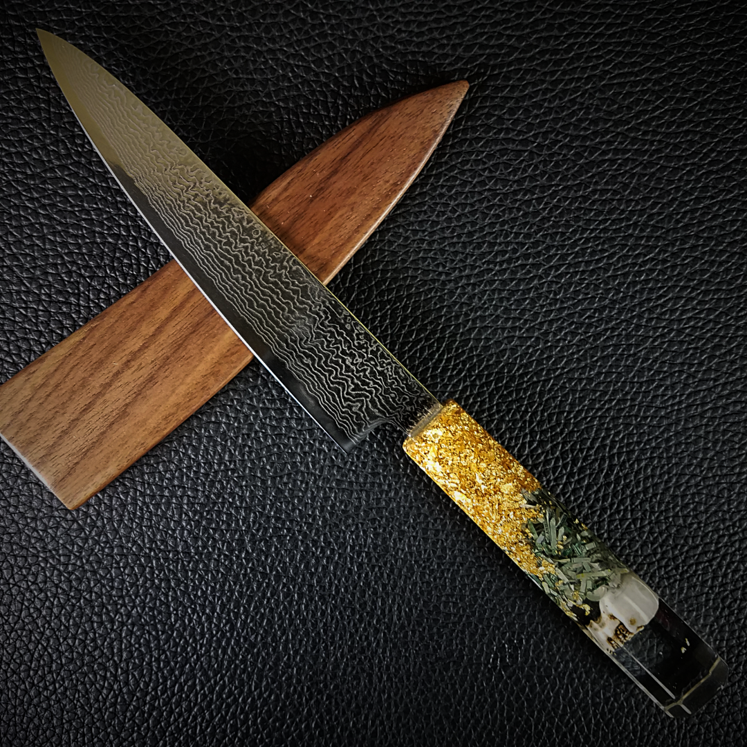 Skeleton King X - 6in (150mm) Damascus Petty Culinary Knife