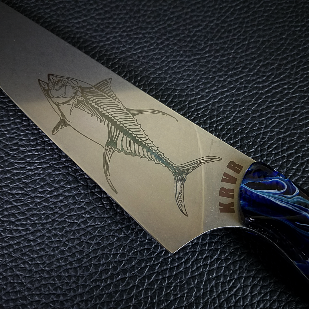Ocean Master IV: Storm Surge - 8in (203mm) Gyuto Chef Knife S35VN Stainless Steel