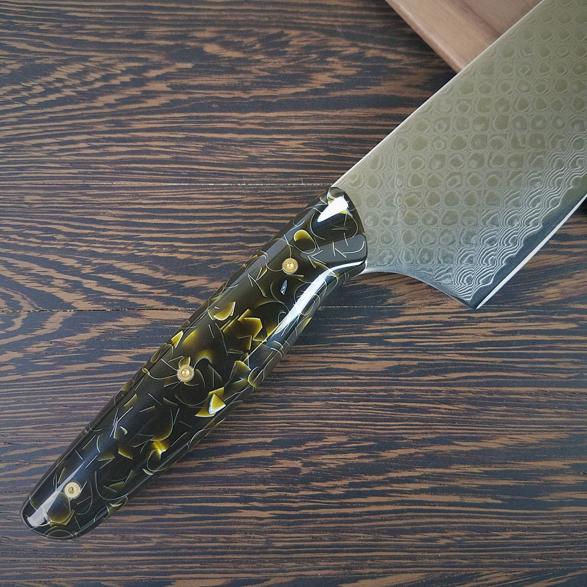 ShoxVox - 10in (254mm) Damascus Gyuto - Dragonscale - Smooth Handle