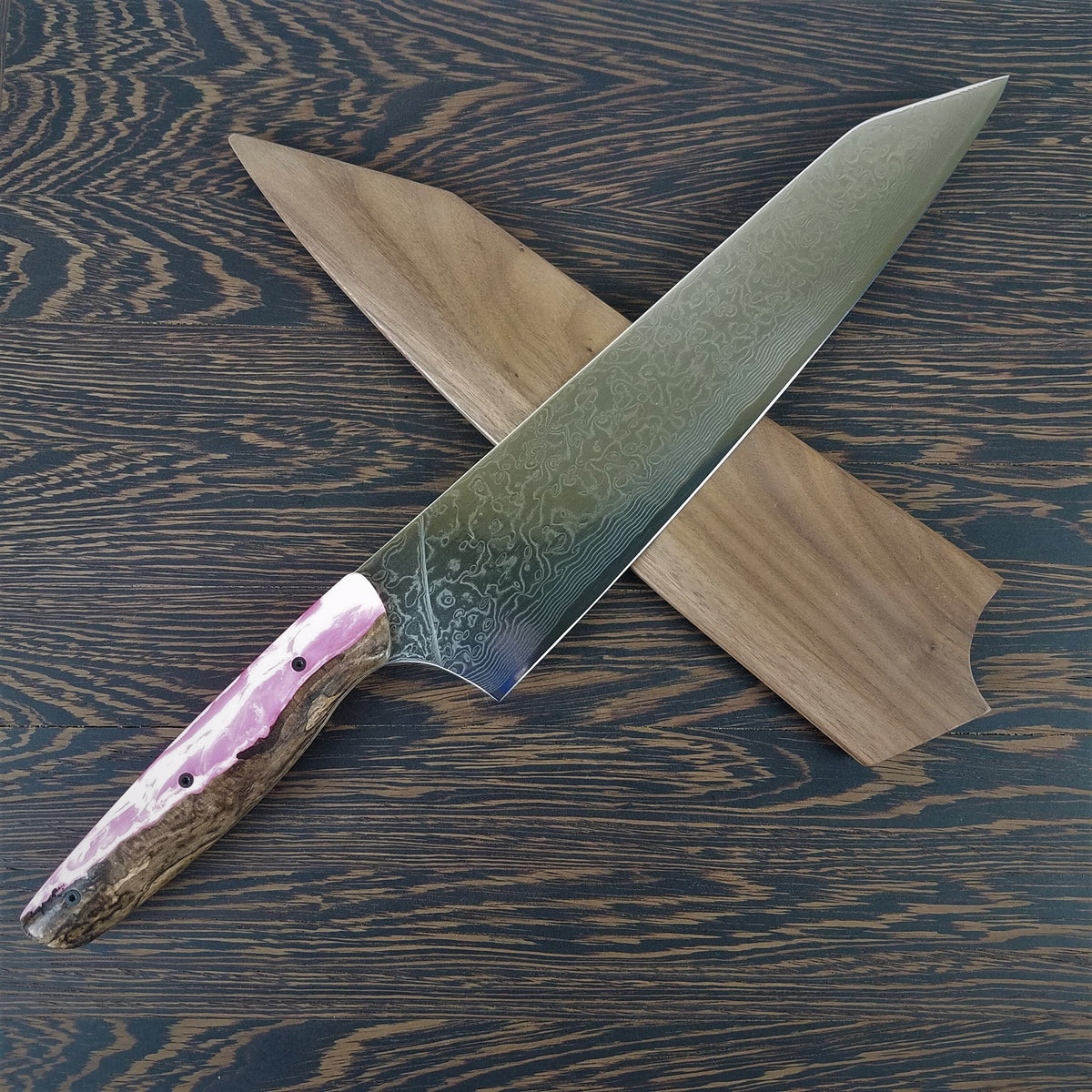 Neapolitan - 10in (254mm) Damascus Gyuto - Raindrop - Smooth Handle