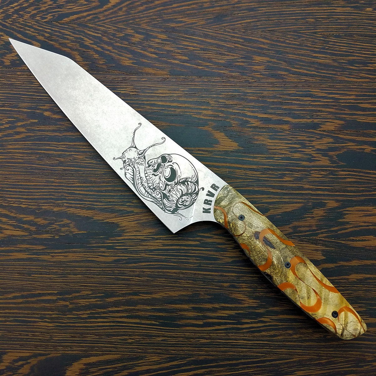 Snail Trails - 8in Gyuto Chef Knife S35VN Stainless Steel